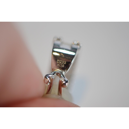 69 - Pair of diamond earrings, '18k', baguette and brilliant-cut, in white gold, stud setting, 9.7g gross... 