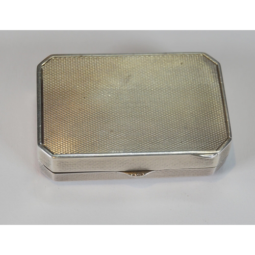 43 - Art Deco blue, orange and black enamelled silver compact containing lipstick and powder within, engi... 