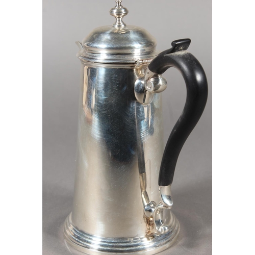 50 - Geo V silver coffee pot of typical form,&nbsp;Martin Hall & Co Ltd, Sheffield, 1912, 409g.