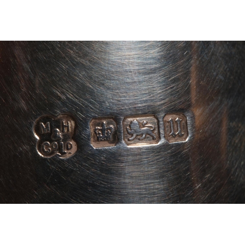 50 - Geo V silver coffee pot of typical form,&nbsp;Martin Hall & Co Ltd, Sheffield, 1912, 409g.