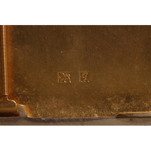 57 - Silver engine turned cigarette case of rectangular form, with gilded interior,&nbsp;W H Manton Ltd, ... 
