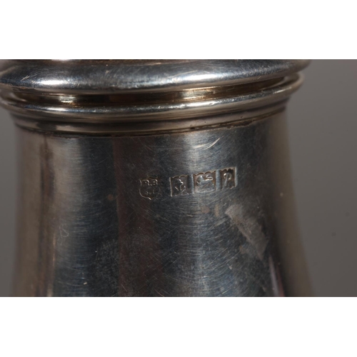 58 - Silver sugar castor, Barker Brothers Silver Ltd, Birmingham, 1964, 114g and a silver sauce boat,&nbs... 