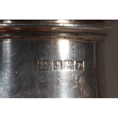 58 - Silver sugar castor, Barker Brothers Silver Ltd, Birmingham, 1964, 114g and a silver sauce boat,&nbs... 
