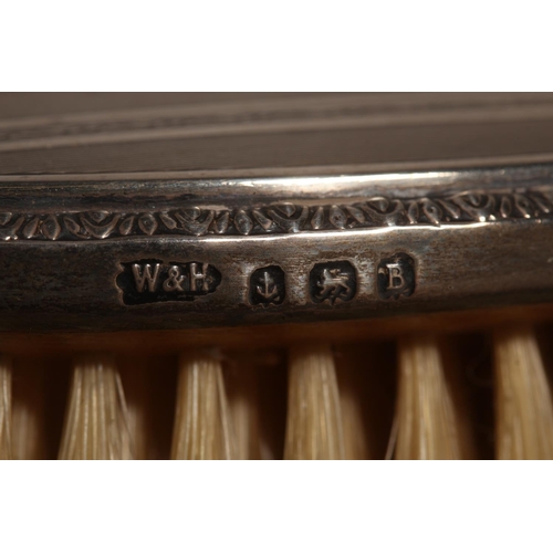 59 - Silver backed four piece vanity set, Walker & Hall, Birmingham,&nbsp;