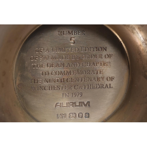 60 - Elizabeth II limited edition silver chalice commemorating the ninth centenary of Winchester Cathedra... 