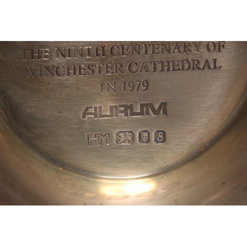 60 - Elizabeth II limited edition silver chalice commemorating the ninth centenary of Winchester Cathedra... 