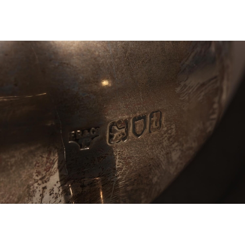 61 - Geo V silver four piece tea service raised on ball feet, Fenton, Russell & Co Ltd, London, 1913,... 