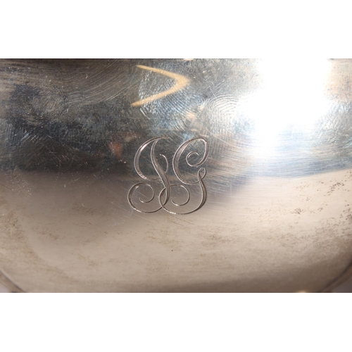 61 - Geo V silver four piece tea service raised on ball feet, Fenton, Russell & Co Ltd, London, 1913,... 