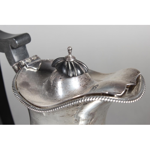 61 - Geo V silver four piece tea service raised on ball feet, Fenton, Russell & Co Ltd, London, 1913,... 