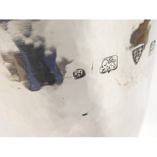 52 - Keswick School of Industrial Arts (KSIA) silver goblet of bell form having slightly tapering stem wi... 