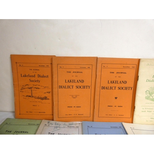 11 - Cumbria Dialect & Verse.&nbsp;&nbsp;Early run of Lakeland Dialect Society journals from no. 6 to... 