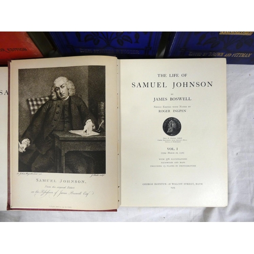 4 - BOSWELL JAMES.&nbsp;&nbsp;The Life of Samuel Johnson, ed. by Roger Ingpen. Illus. Quarto. Orig. red ... 