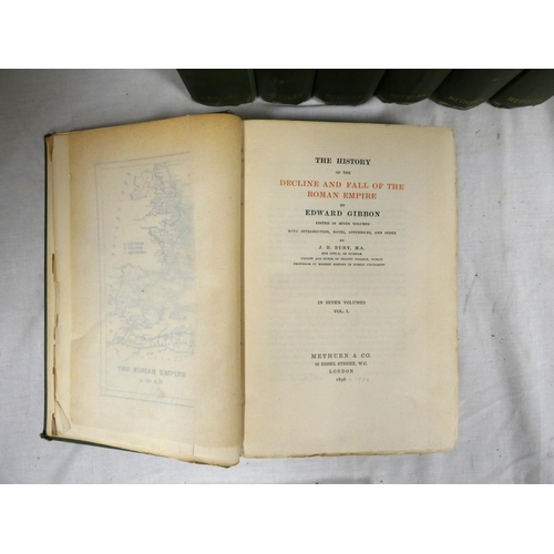 8 - GIBBON EDWARD.&nbsp;&nbsp;The Decline & Fall of the Roman Empire, ed. by J. B. Bury. 7 vols. Ori... 
