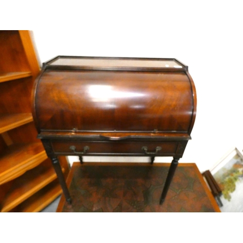 28 - Mahogany reproduction cylinder writing bureau.