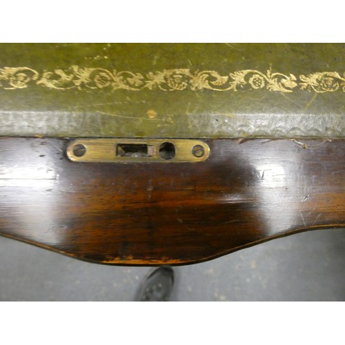 28 - Mahogany reproduction cylinder writing bureau.