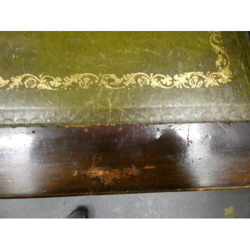 28 - Mahogany reproduction cylinder writing bureau.