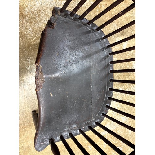 360 - Robert Burns Interest 18th century Windsor chair, with brass plaque' This chair was occupied by brot... 