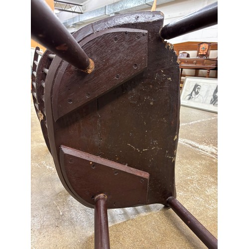 360 - Robert Burns Interest 18th century Windsor chair, with brass plaque' This chair was occupied by brot... 