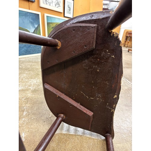 360 - Robert Burns Interest 18th century Windsor chair, with brass plaque' This chair was occupied by brot... 