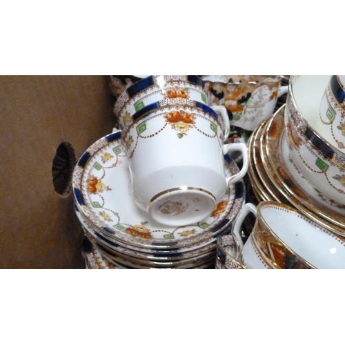1 - Two cartons containing part tea sets to include Standard, Edwardian-style, and others.