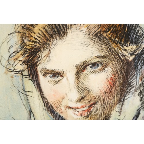 273 - Anders Leonard Zorn (Swedish 1860-1920)'Girl Portrait with Scarf'framed mixed media on papersigned u... 