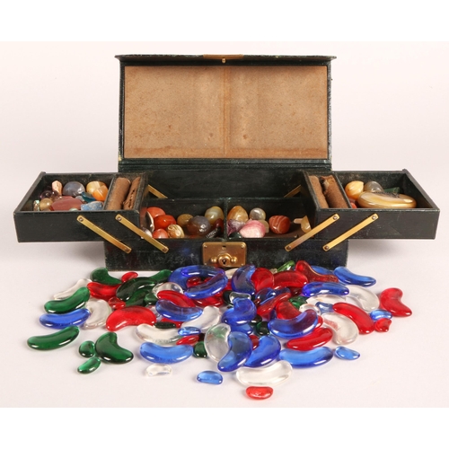 Jewelry box with Scottish pebbles & glass stones.
