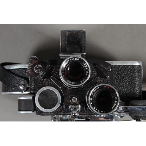 1236 - Paillard Bolex H16 Reflex 16mm camera with Switar 1:1.8 16mm H16 RX lens and Switar 1:1.4 25mm H16 R... 