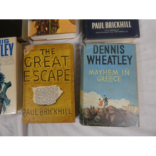 24 - BAGLEY DESMOND.  10 1st eds. in d.w's; also various others incl. Paul Brickhill, signed & inscri... 