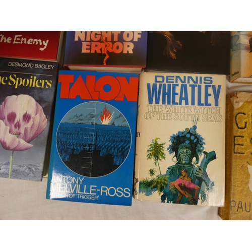 24 - BAGLEY DESMOND.  10 1st eds. in d.w's; also various others incl. Paul Brickhill, signed & inscri... 