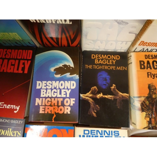 24 - BAGLEY DESMOND.  10 1st eds. in d.w's; also various others incl. Paul Brickhill, signed & inscri... 