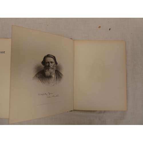 53 - RUSKIN JOHN.&nbsp;&nbsp;The Ruskin Birthday Book. Eng. port. frontis. Only a few manuscript entries,... 