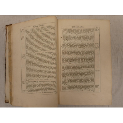 RUSHWORTH JOHN. Historical Collections (volume 1618-1629). Lacks title ...