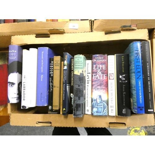 38 - Two boxes of various books.