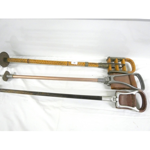 43 - Bamboo shooting stick and two others (3)