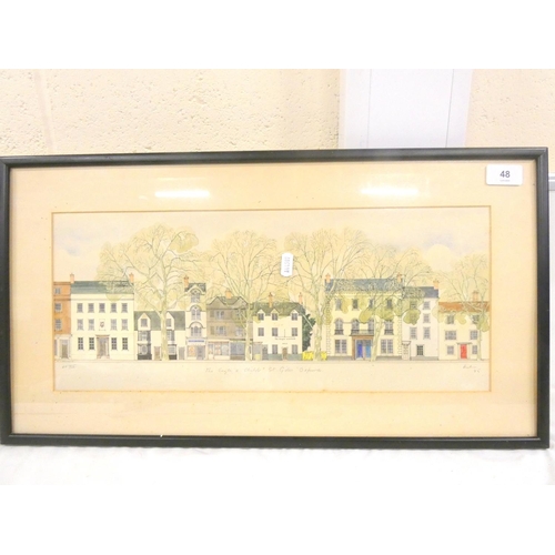 48 - A. L. Arsehavia,  'The Eagle and Child', Oxford, signed and dated print.