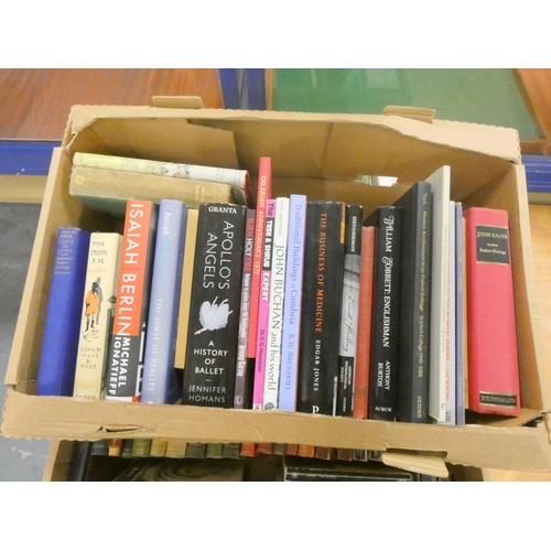 61 - Three boxes of books, mainly poetry & literature.