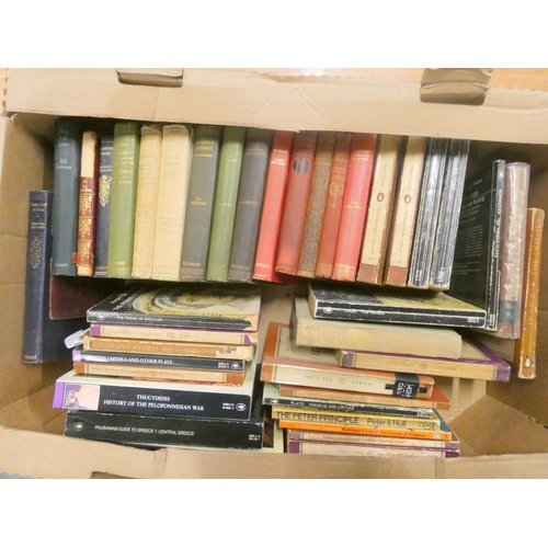 61 - Three boxes of books, mainly poetry & literature.