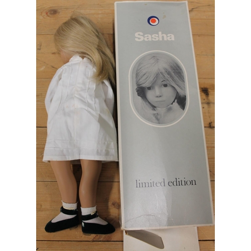 1108 - Trendon Toys Ltd Sasha doll, limited edition, the head impressed '1982 3862', 42cm tall, boxed.&nbsp... 
