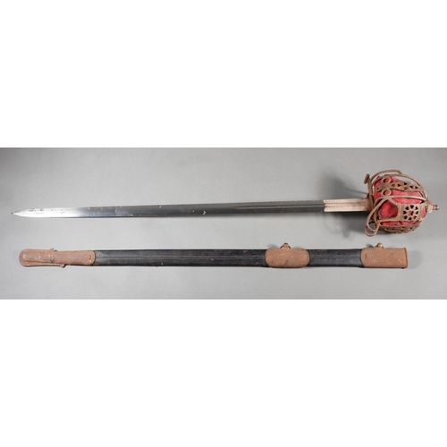 19th century Scottish officer's basket hilted Claymore style broadsword ...