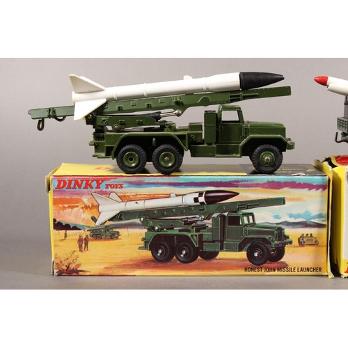 1070 - Dinky Toys diecast model vehicle 665 Honest John Missile Launcher and 620 Berliet Missile Launcher w... 