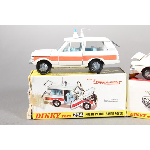 1079 - Dinky Toys diecast model vehicle 270 Ford Panda Police Car, 255 Ford Zodiac Police Car and 254 Polic... 