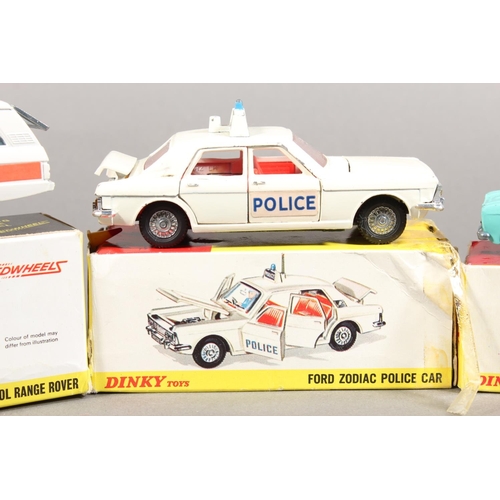 1079 - Dinky Toys diecast model vehicle 270 Ford Panda Police Car, 255 Ford Zodiac Police Car and 254 Polic... 
