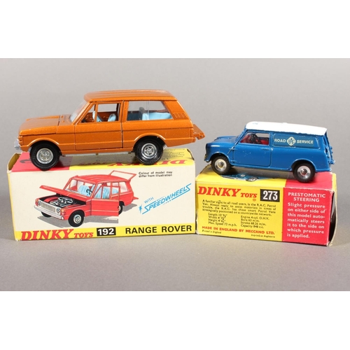 1082 - Dinky Toys diecast model vehicle 223 McLaren M8A Can Am, 192 Range Rover, 217 Alfa Romeo OSI Scarabe... 