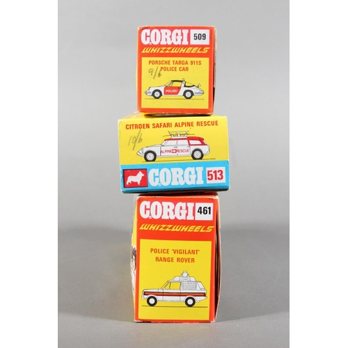 1091 - Corgi Toys diecast model vehicles to include 461 Police Vigilant Range Rover, 513 Citroen Safari Alp... 