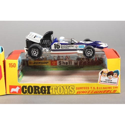 1093 - Corgi Toys diecast model vehicles to include 302 Hillman Hunter With Kangaroo, 150 Surtees TS9 F1 Ra... 