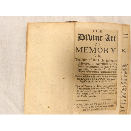 156 - SHAW JOHN.  The Divine Art of Memory or The Sum of the Holy Scriptures Delivered in Acrostick Verses... 