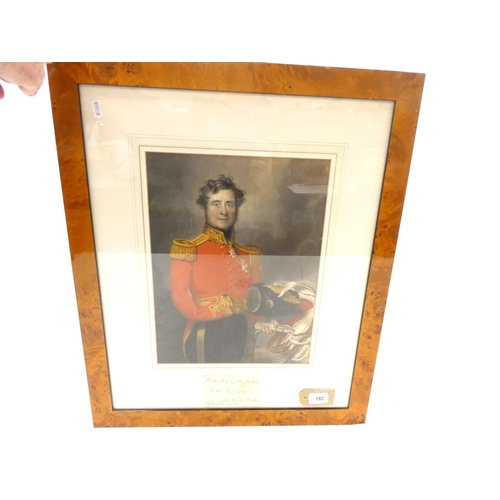 RAGLAN LORD. Good framed colour print of Fitzroy Somerset, Lord Raglan ...