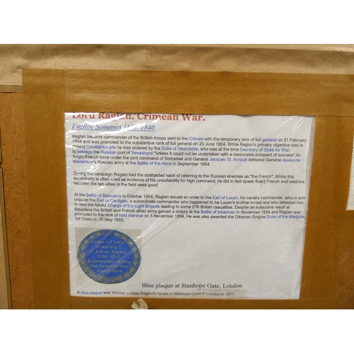 RAGLAN LORD. Good framed colour print of Fitzroy Somerset, Lord Raglan ...