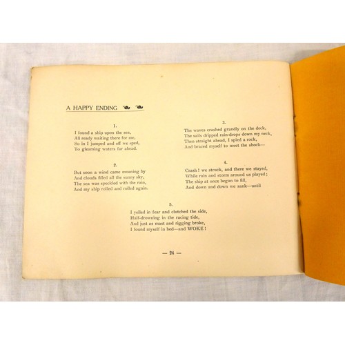 158 - BLYTON ENID. Child Whispers. Oblong. Pict. yellow cloth finish card binding. Inscribed by Enid Blyto... 