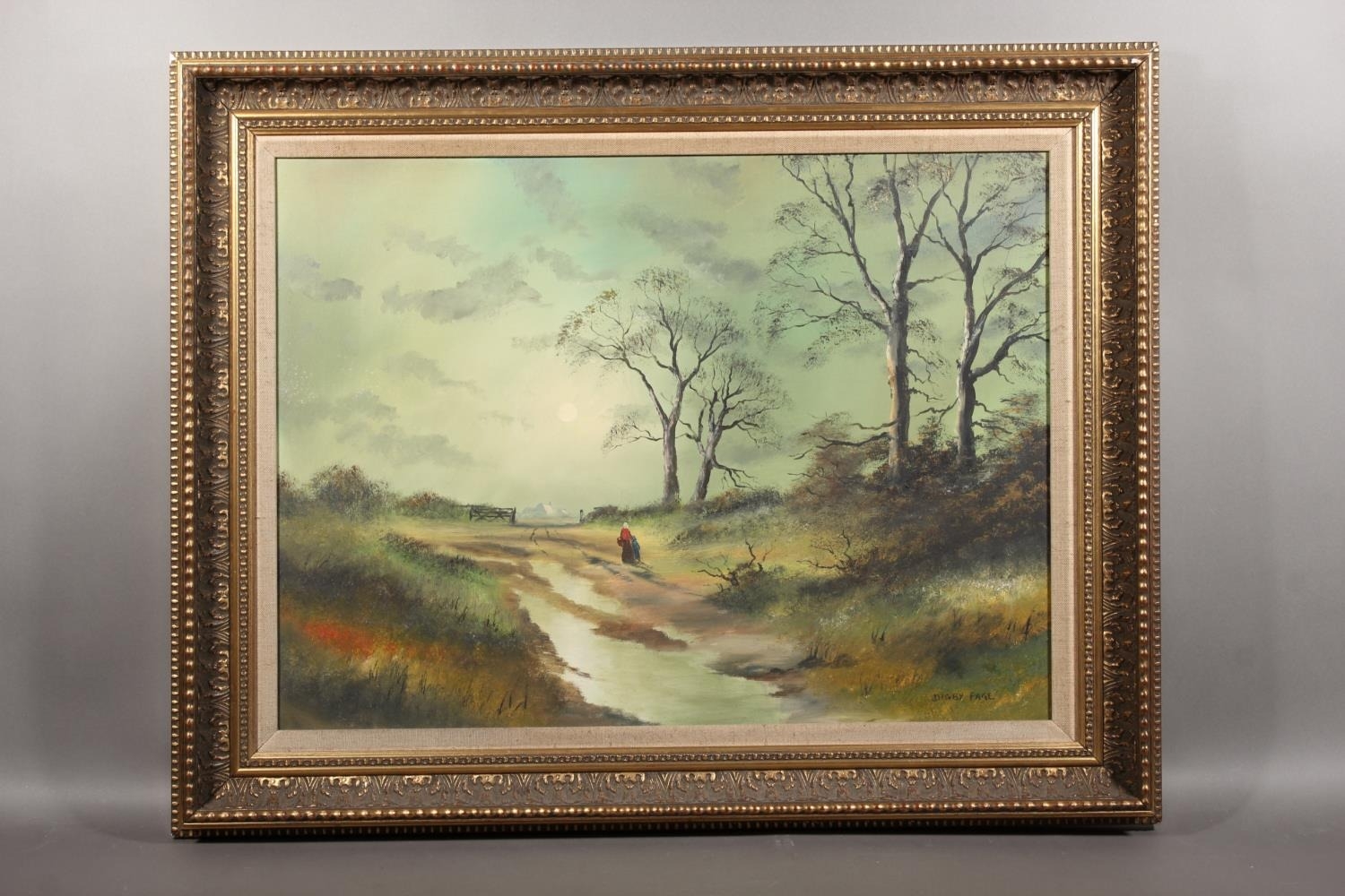 DIGBY PAGE (British b1945), nocturne scene, oil painting on canvas